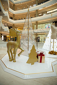 商场圣诞节温馨时尚装饰背景图片