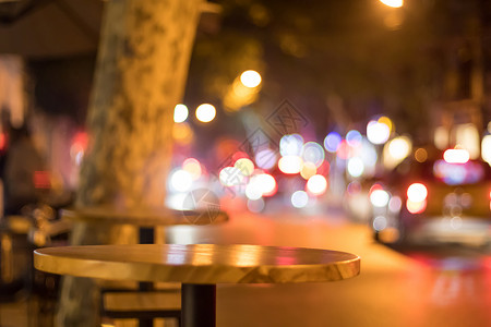 蓝夜酒吧夜幕中的酒吧街景背景