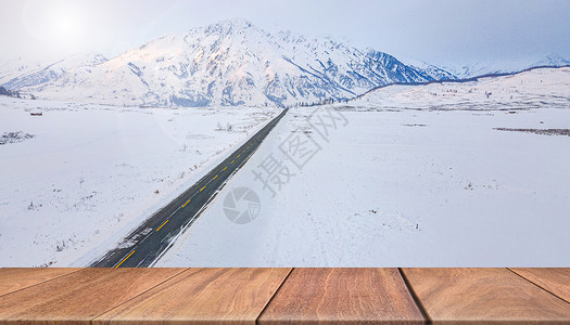 阳光雪景背景图片