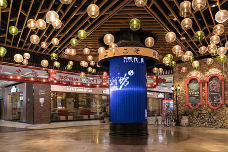 上海购物节商场室内环境氛围背景