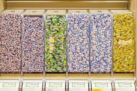 糖果场景超市里色彩缤纷的糖果背景
