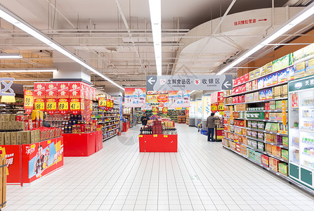 城市商品素材城市超市环境大气背景背景