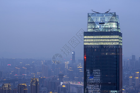 城市内透重庆环球金融中心背景