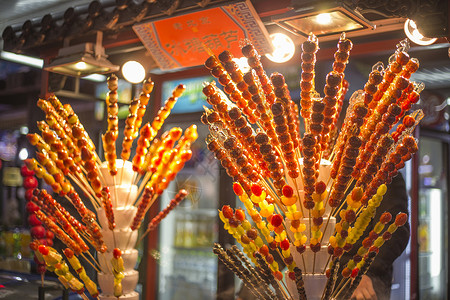 冰糖葫芦春节橱窗展示高清图片