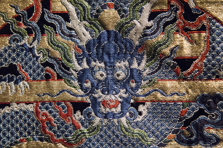 清朝刺绣清朝时期的皇宫宝藏背景