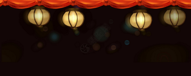 节日灯笼元素中国风海报 灯笼背景