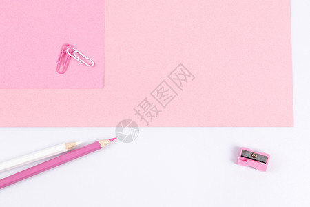 转笔刀素材粉色撞色背景素材背景