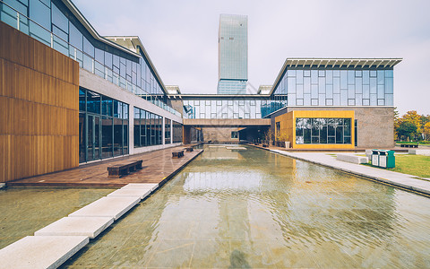 上海嘉定图书馆背景图片