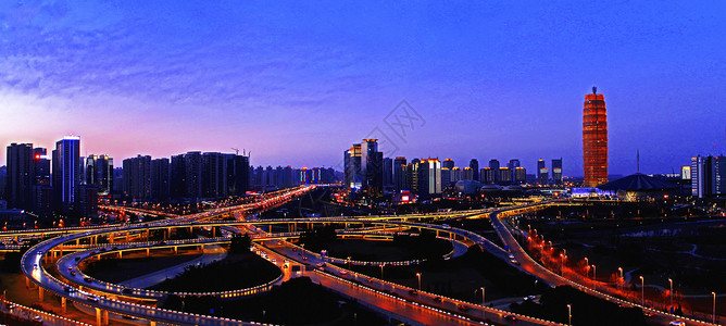 郑州全景cbd建筑区高清图片