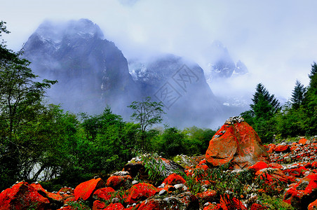 川西风光贡嘎山景区高清图片