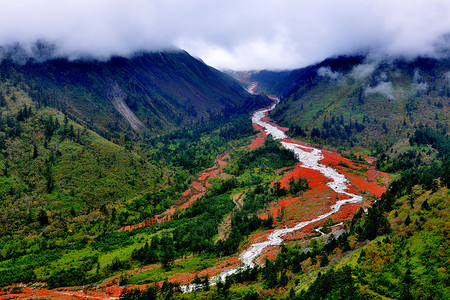 贡嘎山川西风光背景