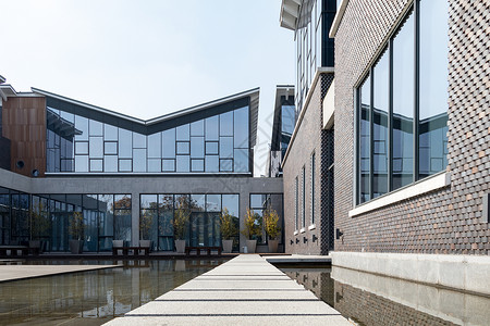 校园金融上海图书馆建筑设计环境背景