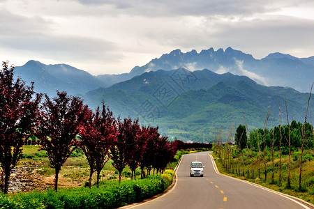 西安环山路风光背景