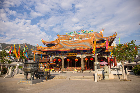 中国庙天后宫背景