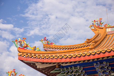 天后宫展板背景古风高清图片