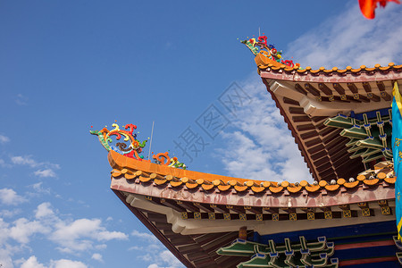 古风天牢素材天后宫背景