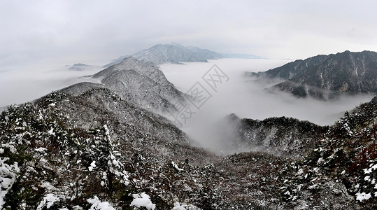 全景终南山终南山、高寒川风光背景