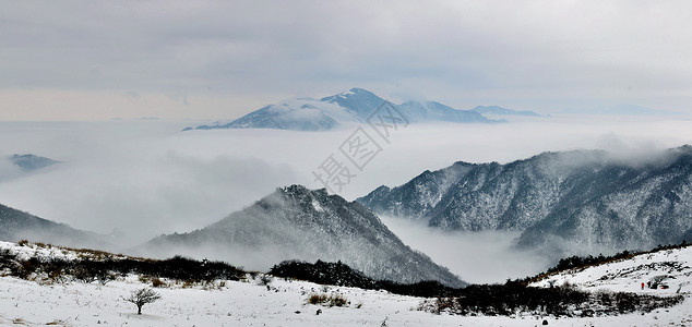 全景终南山终南山、高寒川风光背景