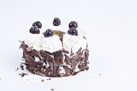 蓝莓巧克力刨花奶油蛋糕高清图片