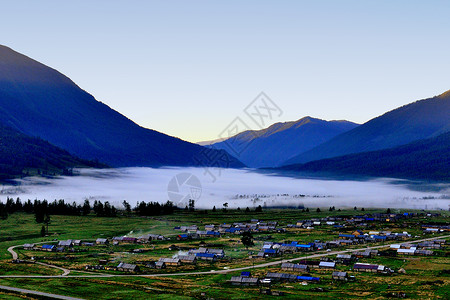 峪新疆北疆自然风光背景