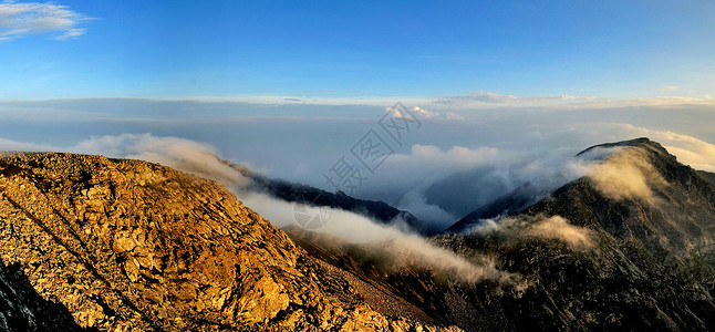 拔仙台秦岭太白山背景