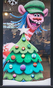 商场欢乐的圣诞节背景图片