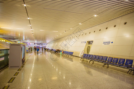 杭州东站动车站设施排椅背景图片