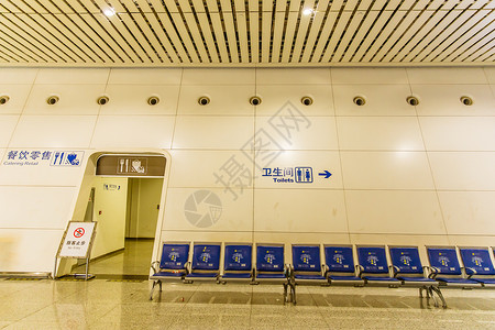 杭州东站的排椅高清图片