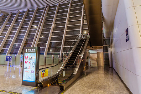 杭州东站设施扶梯背景图片