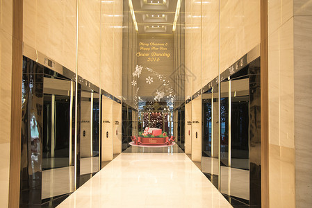写字楼电梯间酒店写字楼走廊装饰背景