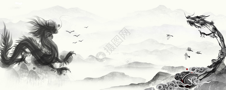 商用水墨画免费素材水墨中国风背景设计图片