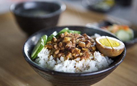 台湾肉燥饭台式小吃高清图片