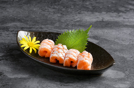 海胆黄日本料理寿司背景