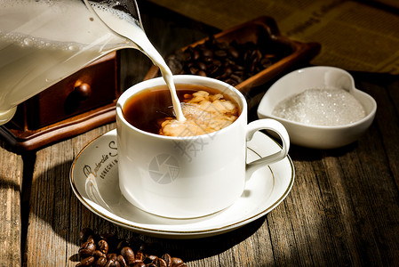 液体咖啡咖啡豆背景