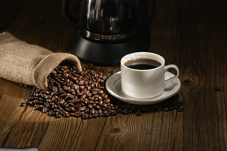 咖啡布咖啡豆背景