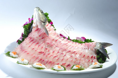 斑鱼刺身日本料理自助高清图片
