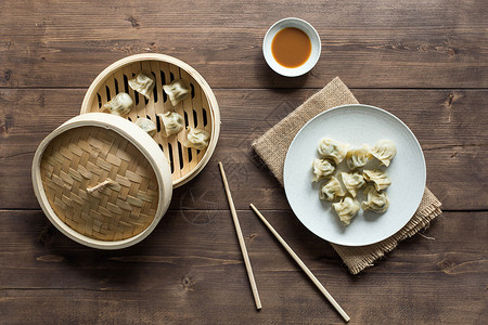 蒸饺中式盘子高清图片