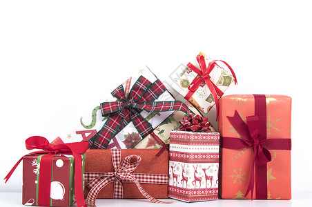 礼物盒装饰新年礼盒组合背景素材背景
