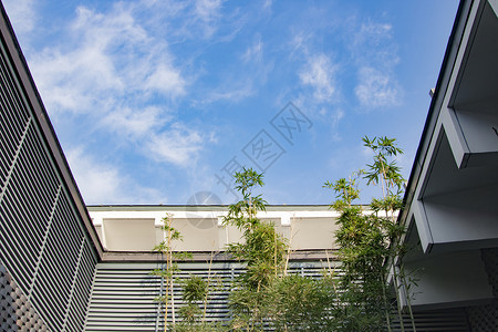 室外屋顶的建筑设计背景图片
