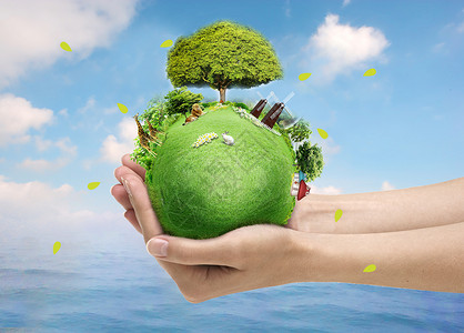沐浴泡植树节环保活动绿树氧气地球海报设计图片