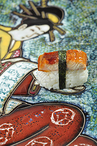 烤海苔卷寿司背景