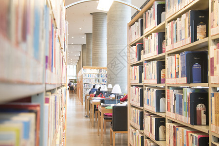 安静的图书馆意境高清图片素材