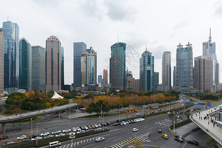 卡车结构上海陆家嘴城市现代建筑结构外立面背景