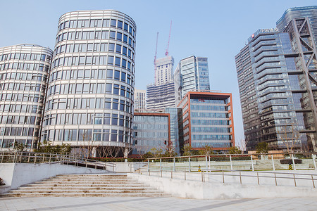 高楼台阶城市建筑大气设计设施背景