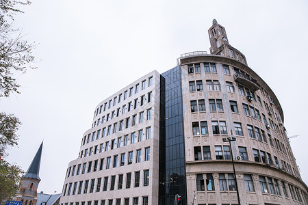 酒店角落国外设计复古城市建筑背景