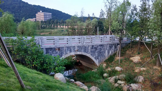 横向自然风景桥梁建筑背景