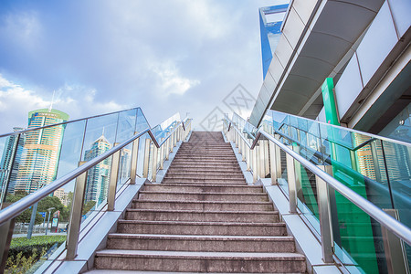 城市建筑设施大气楼梯高清图片