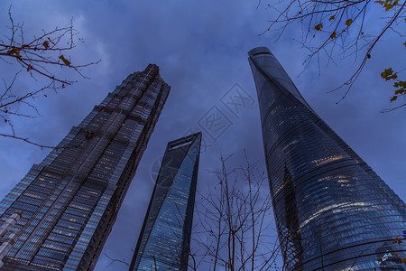 夜晚陆家嘴地标建筑图片