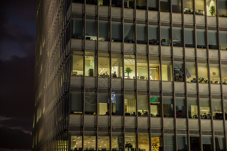 商务大厦背景商务大厦夜晚上班工作背景