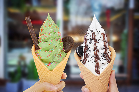 冰淇淋食物巧抹茶高清图片